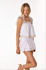 Draper Skirt Swiss Dot Pink