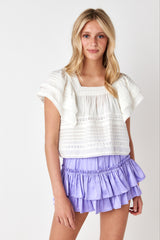 Willow Satin Mini Skirt Amethyst