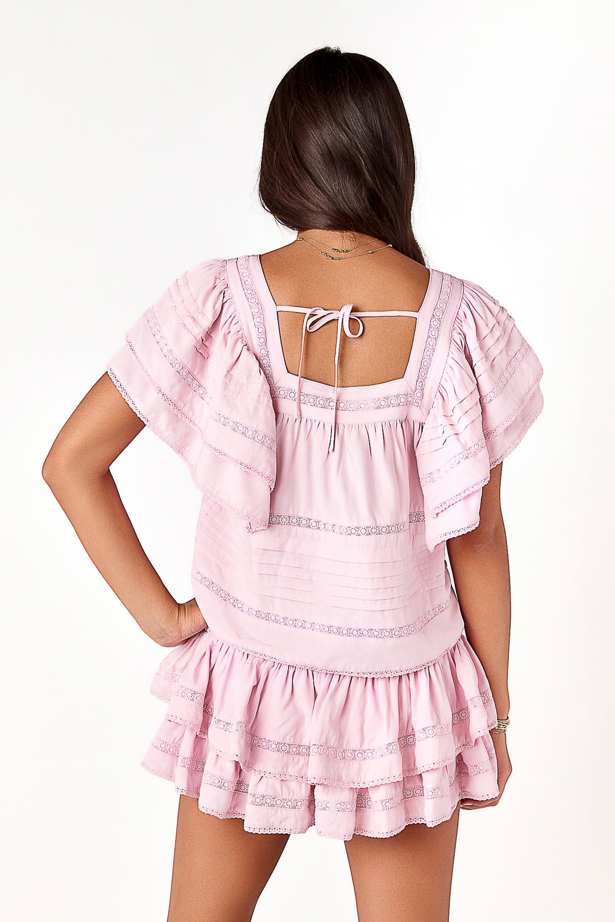 Brianna Lace Skirt Pastel Pink – Cake For Dinner