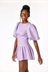 Callie Puff Sleeve Top Lavender