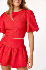 Luna Flounce Skirt Red