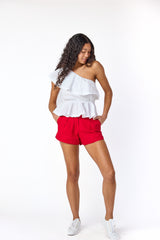 Piper Peplum Top White