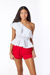 Piper Peplum Top White