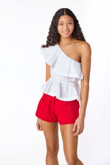 Piper Peplum Top White