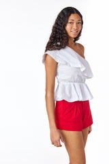 Piper Peplum Top White
