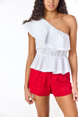 Piper Peplum Top White
