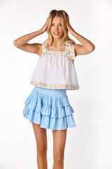 Pisa Pleated Skirt Blue