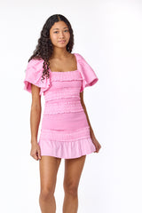 Pixie Smocked Dress Raspberry Gelato