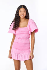 Pixie Smocked Dress Raspberry Gelato