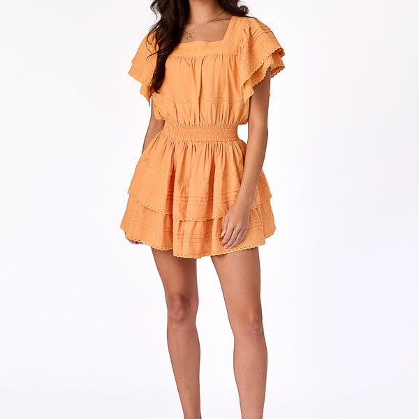 Sweetheart Lace Dress Apricot Medium