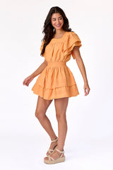 Sweetheart Lace Dress Apricot