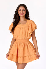 Sweetheart Lace Dress Apricot