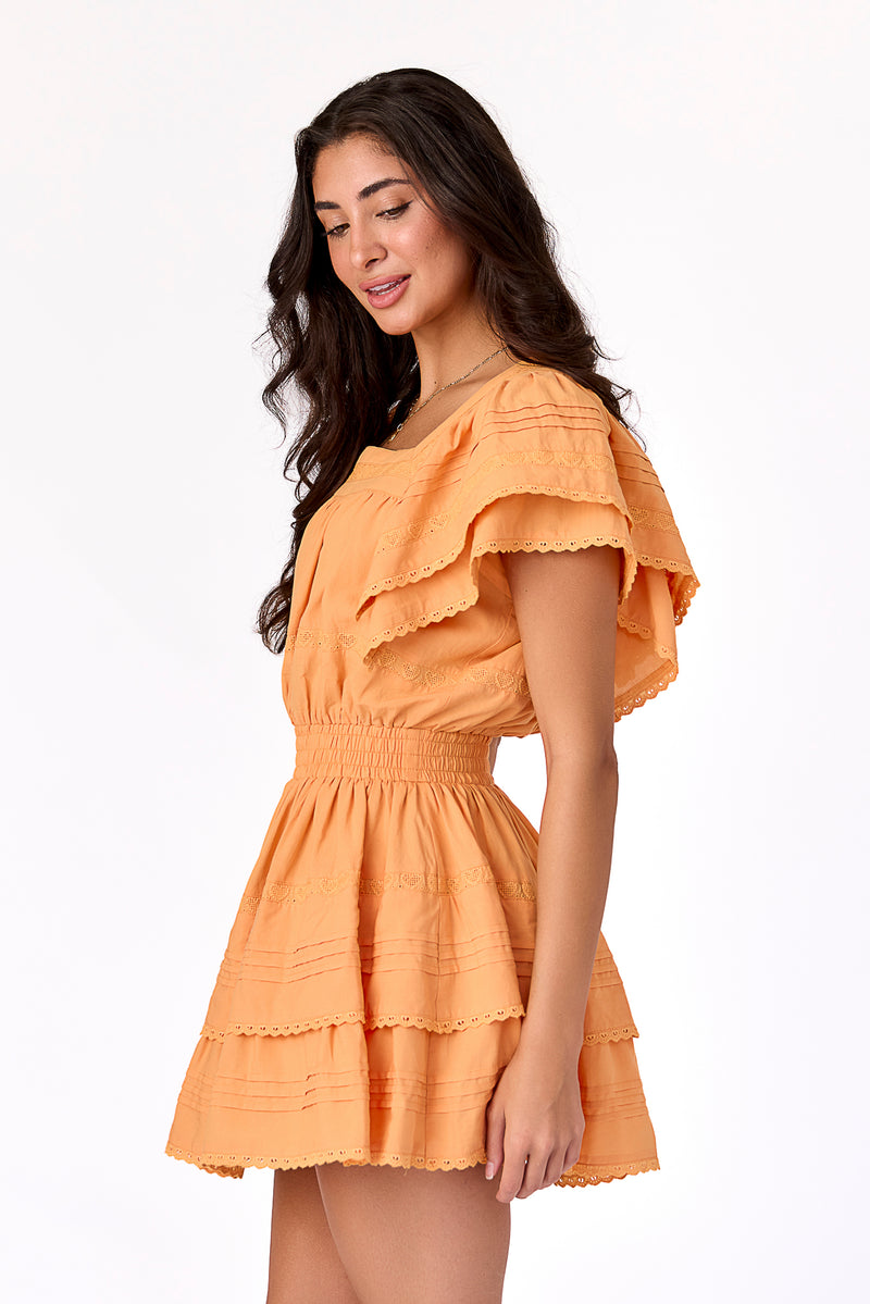 Sweetheart Lace Dress Apricot