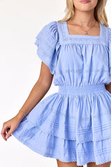 Sweetheart Lace Dress Periwinkle