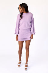 Bennie Braided Sweater in Lilac