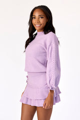 Rylan Knit Skirt Lilac