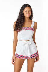 Roxy Top Floral Trim