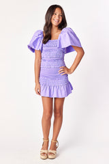 Pixie Smocked Dress Violet