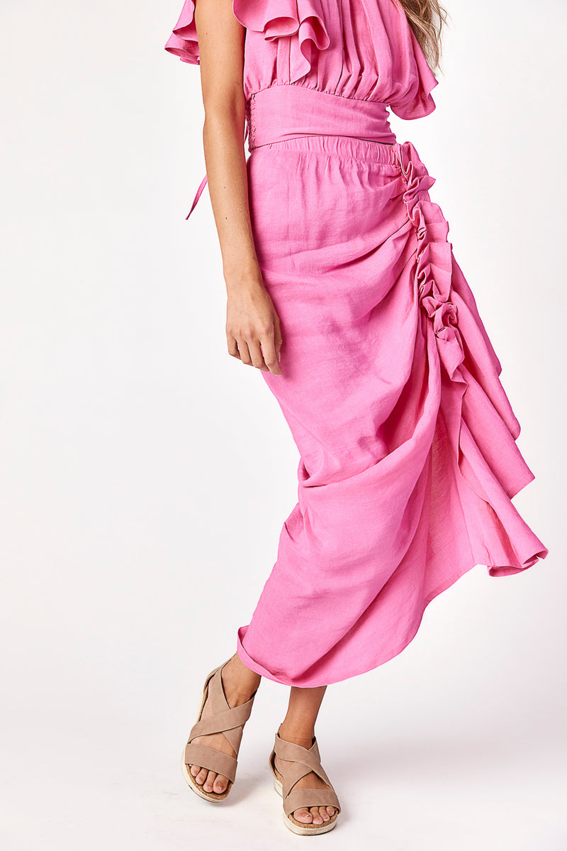 Grayson Midi Skirt Pink Paradise