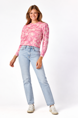 Amelia Jacquard Sweater Pink