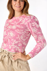 Amelia Jacquard Sweater Pink