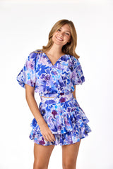 Ella Raglan Top Painterly Floral