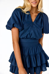 Ella Raglan Top Navy