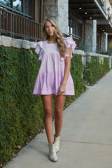 Geo Cascade Dress Lavender Dip Dye Media 1 of 5