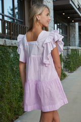 Geo Cascade Dress Lavender Dip Dye Media 4 of 5