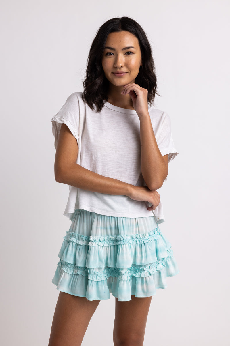 Rosie Ruffle Skirt Mint Tie Dye