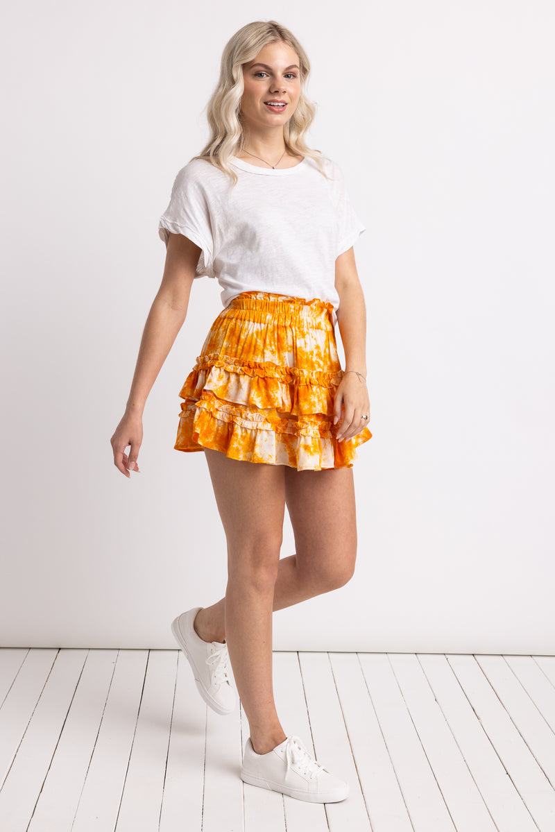 Buy Orange Ruffle Skirt Online In India  Etsy India