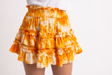 Rosie Ruffle Skirt Orange Tie Dye