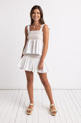 Daphne Mini Skirt White