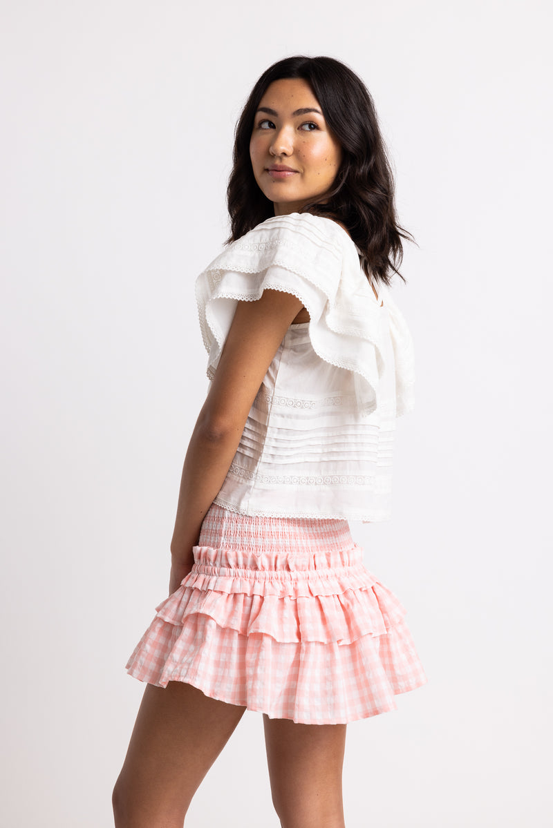 Heirloom Skirt Peach Gingham