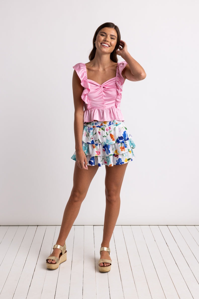 Laurel Layered Mini Skirt Summer Bloom