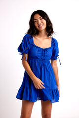 Caraway Dress Cobalt Stripe