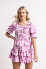 Rosie Ruffle Skirt Lilac Tie Dye