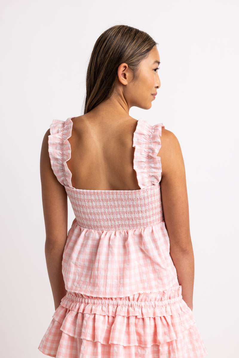 Heirloom Skirt Peach Gingham
