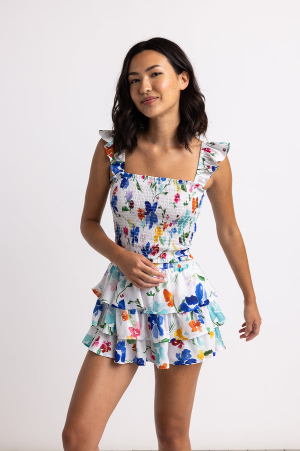 Laurel Layered Mini Skirt Summer Bloom