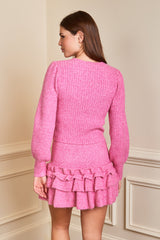 Kensington Knit Skirt Pink Icing